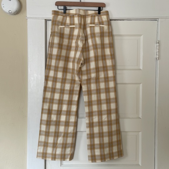 Sézane Yellow Ocre Plaid Martin Pants - Picture 5 of 7